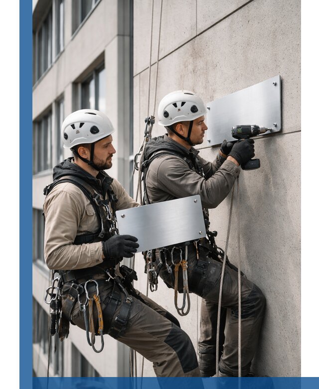 Монтаж табличек и указателей в Баксане для зданий и сооружений