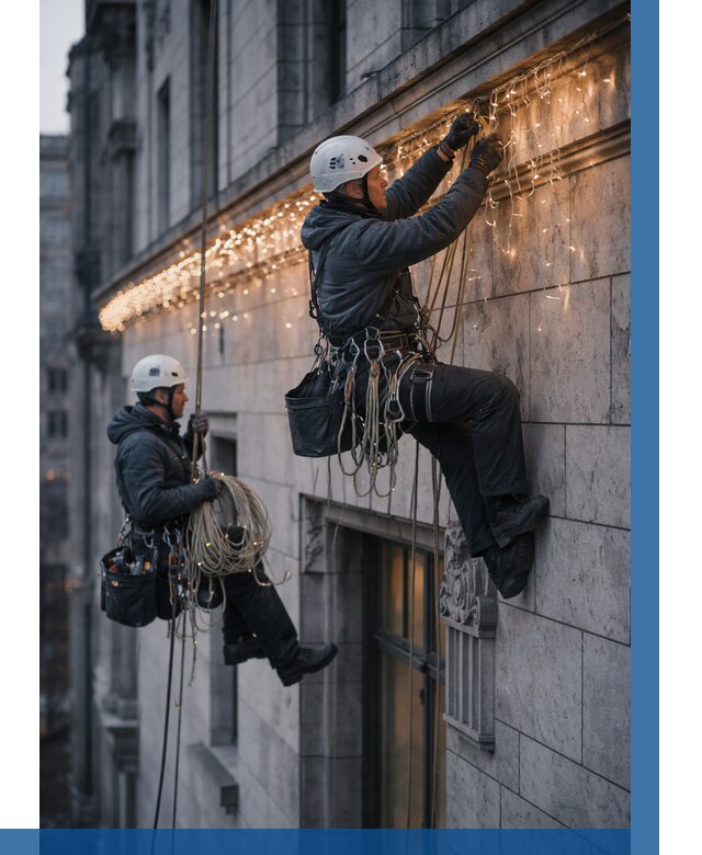 Монтаж новогодней иллюминации в Баксане от 8587 р. | ВЫСОТНИК-Бкс