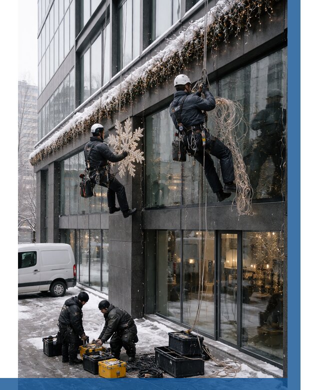 Демонтаж новогоднего оформления в Баксане от 5556 р. | ВЫСОТНИК-Бкс