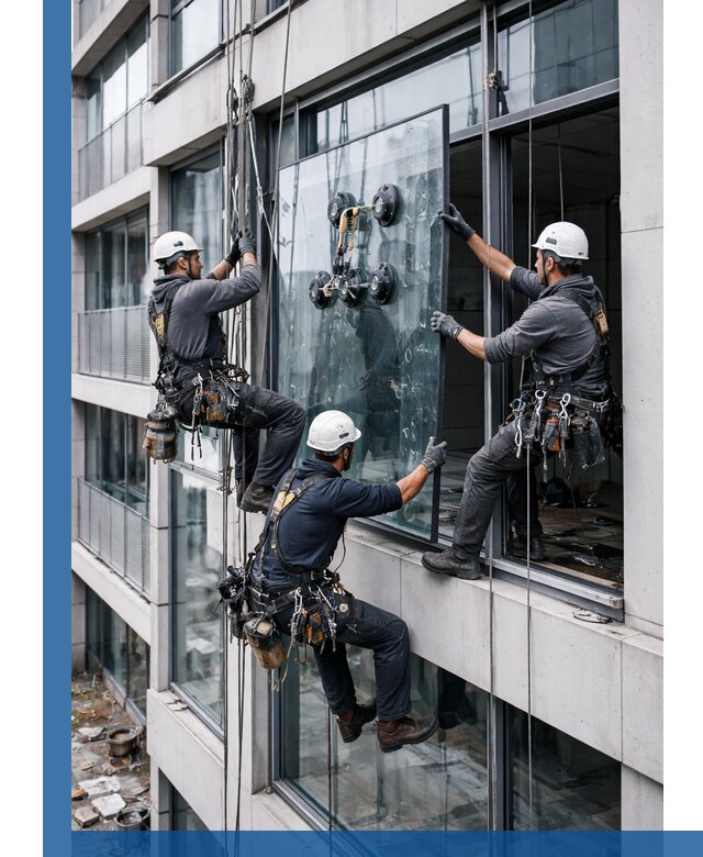 Фасадное остекление и монтаж витражей зданий в Баксане под ключ