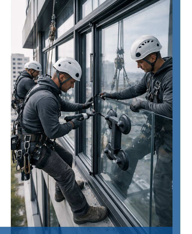 Витражное остекление зданий в Баксане от 3536 р. | ВЫСОТНИК-Бкс