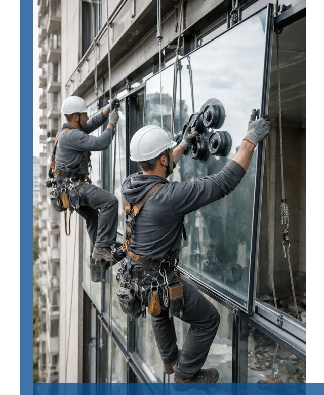 Витражное остекление фасадов и лоджий в Баксане под ключ