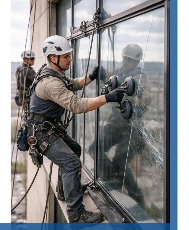 Замена стекла в витраже в Баксане под ключ от 8587 р. | ВЫСОТНИК-Бкс