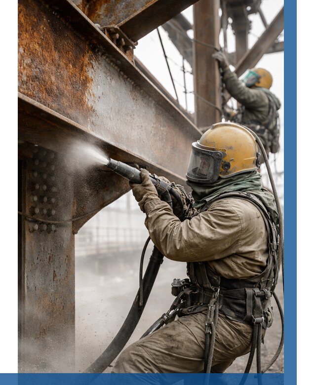 Пескоструйная очистка металлоконструкций в Баксане по 606 р.  ВЫСОТНИК-Бкс