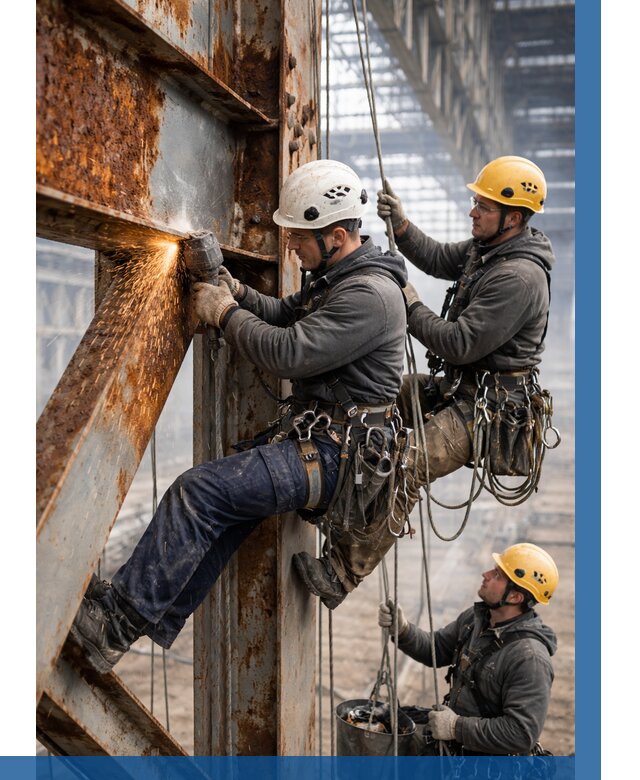 Зачистка металла от ржавчины в Баксане от 354 р. | ВЫСОТНИК-Бкс