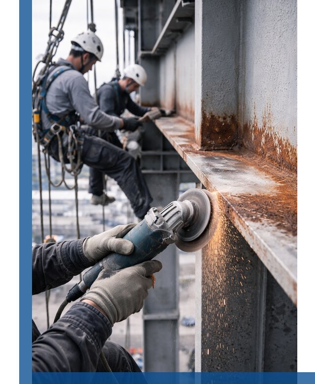 Зачистка металла от ржавчины и подготовка поверхностей в Баксане