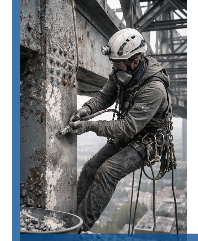 Удаление старой краски с металлических конструкций в Баксане