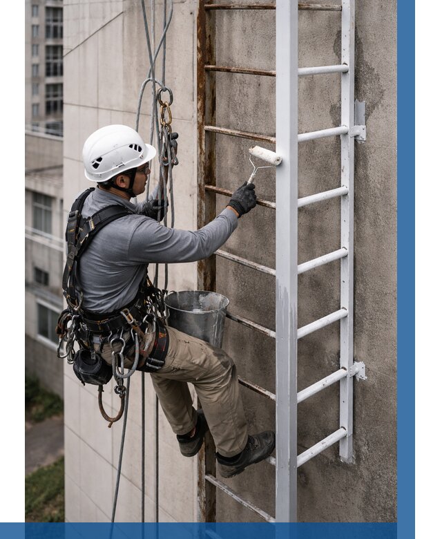 Покраска пожарных лестниц в Баксане от 4546 р. | ВЫСОТНИК-Бкс