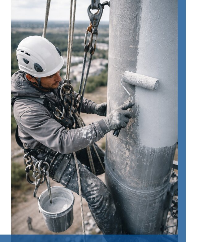 Покраска мачт связи под ключ в Баксане от 859 р. | ВЫСОТНИК-Бкс