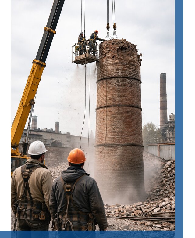 Демонтаж дымовой трубы в Баксане от 90918 р. | ВЫСОТНИК-Бкс, смета