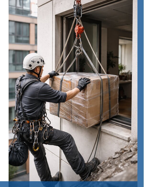 Подъем груза через окно в Баксане от 4546 р. | ВЫСОТНИК-Бкс