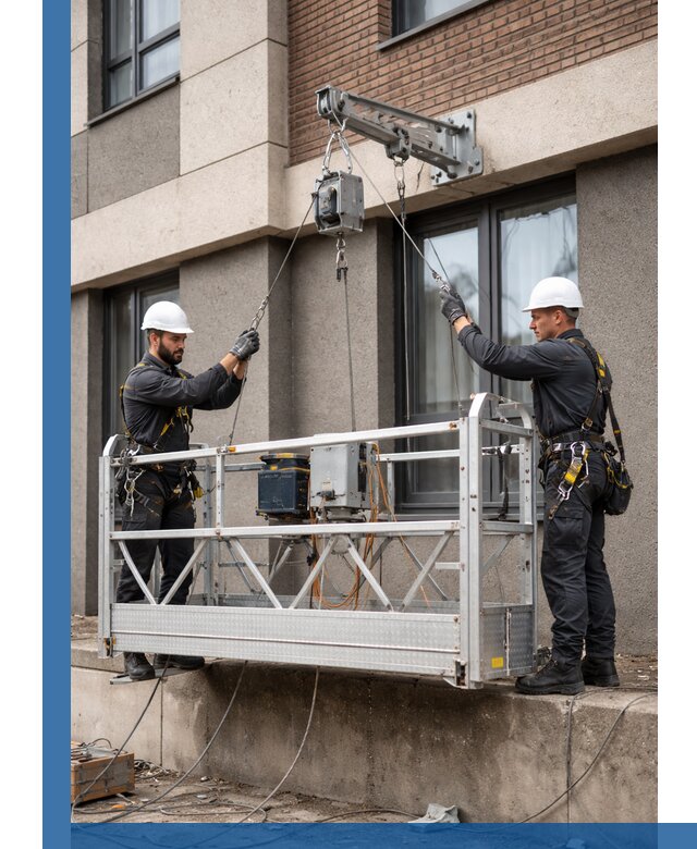 Монтаж и подъем фасадной люльки в Баксане с гарантией безопасности