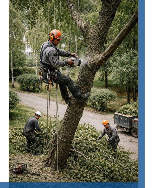 Кронирование деревьев в Баксане от 6566 р. | ВЫСОТНИК-Бкс