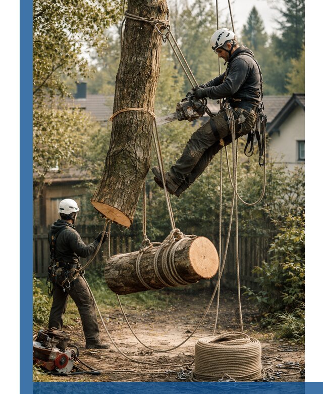 Валка деревьев частями в Баксане, безопасно и аккуратно