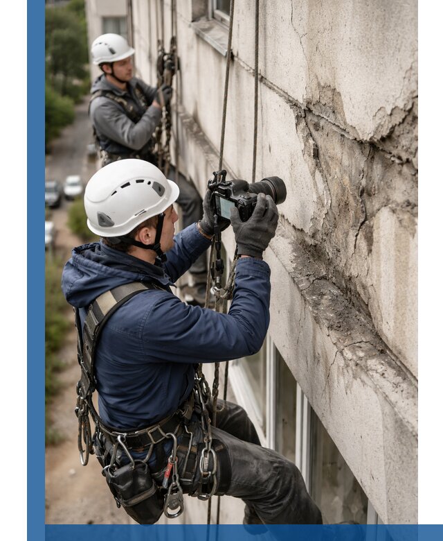 Фотофиксация дефектов фасада с высотной съемкой в Баксане