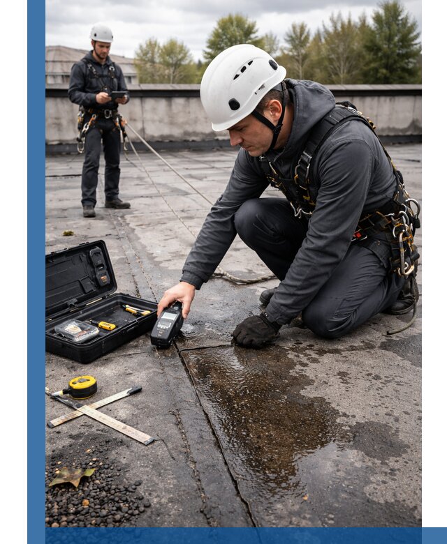 Обследование кровли на протечки и выявление дефектов в Баксане