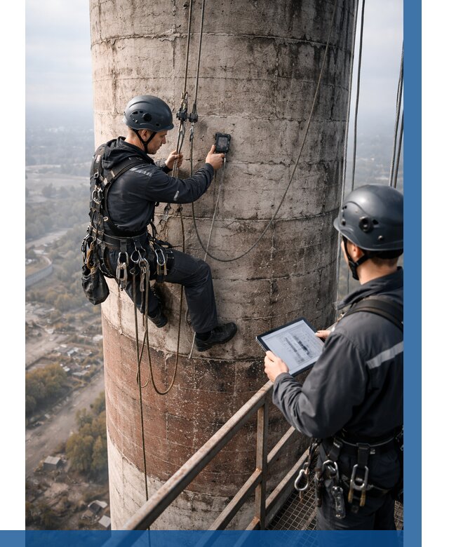 Обследование дымовой трубы в Баксане от 8082 р. | ВЫСОТНИК-Бкс