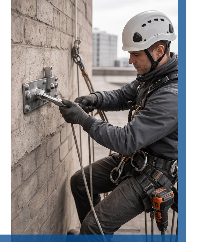 Установка анкерных точек в Баксане от 3536 р. | ВЫСОТНИК-Бкс