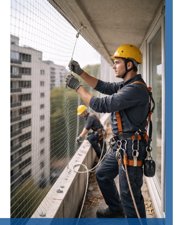 Монтаж сетки от птиц в Баксане от 4546 р. | ВЫСОТНИК-Бкс